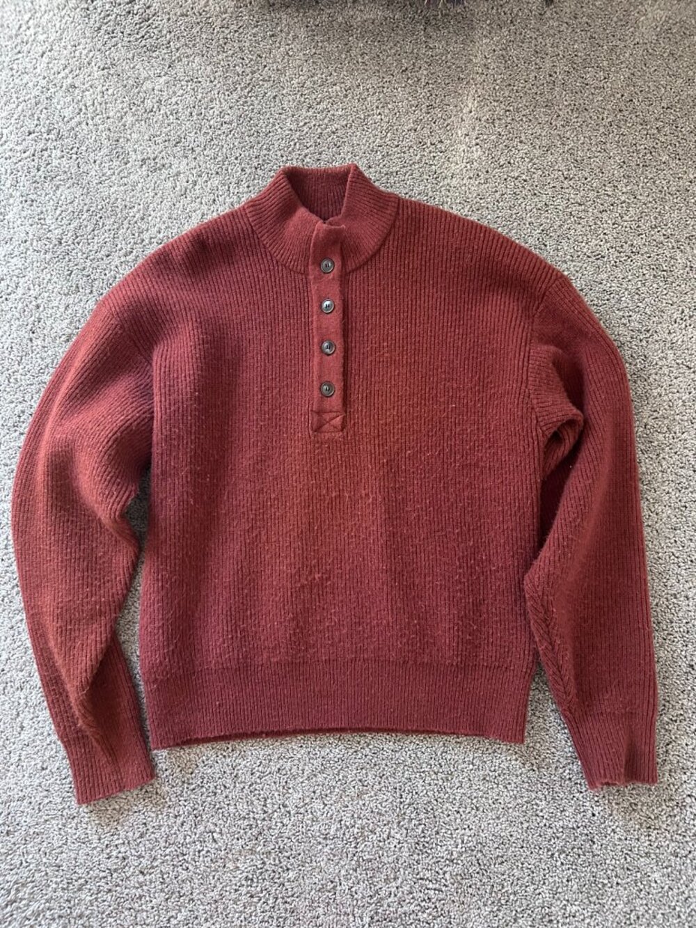 American Tall Large XT Pullover Brown Sweater Mock Neck